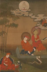 Nagarjuna en Aryadeva als twee grote Indiase boeddhistische geleerden